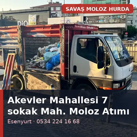 Akevler Mahallesi 7 sokak Mahallesi (Esenyurt) moloz atımı - Savaş Moloz Hurda